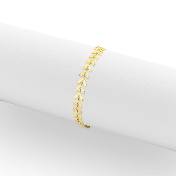 CHEVRON CHAIN BRACELET - 18K GOLD PLATED