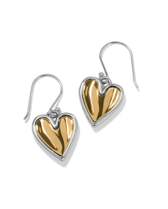 CASCADE HEART REVERSIBLE FRENCH WIRE EARRINGS- BRIGHTON