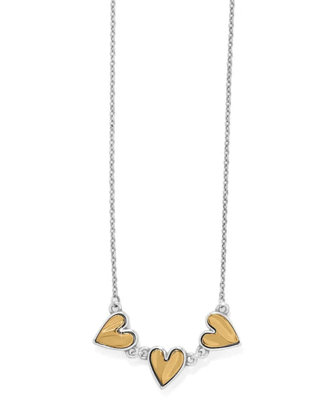 CASCADE HEART TRIO NECKLACE - BRIGHTON