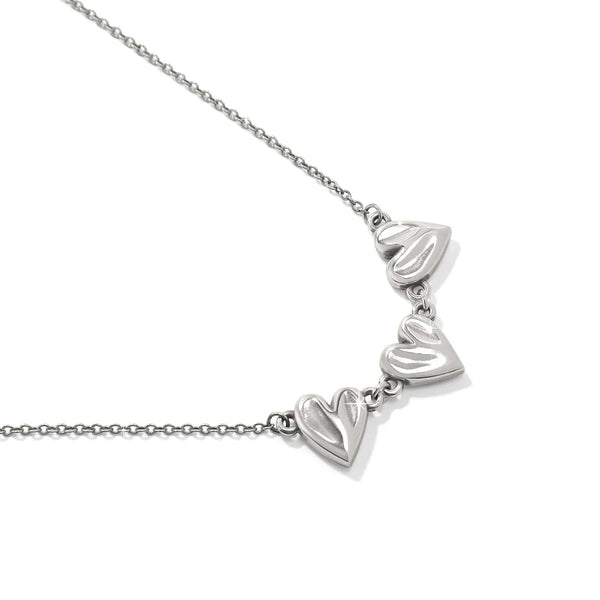 CASCADE HEART TRIO NECKLACE - BRIGHTON