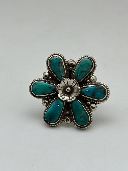 Authentic Tibetan Turquoise Adjustable Ring