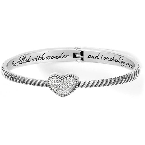 CELESTIA HEART HINGED BANGLE- BRIGHTON