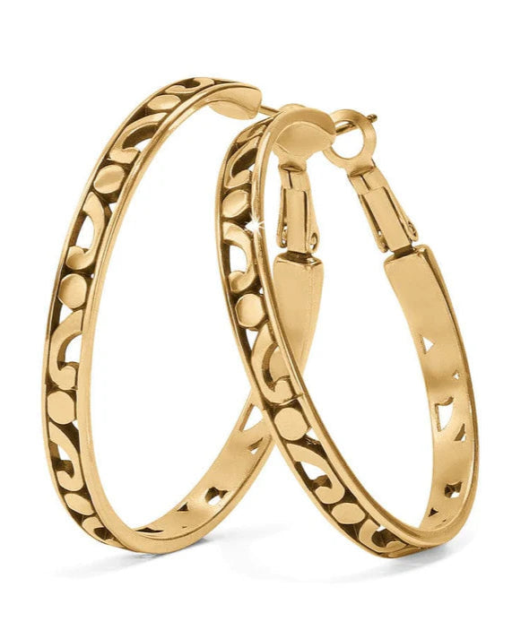 CONTEMPO LARGE HOOP EARRINGS- BRIGHTON