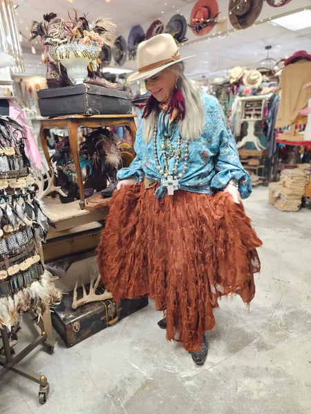 STAR SKIRT - BY A RARE BIRD - RUST - Salty Lime Boutique