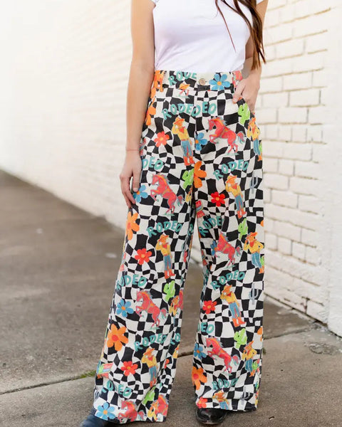 Cowboy Check Pants - Black