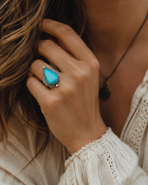 Sterling Silver Kingman Turquoise Ring