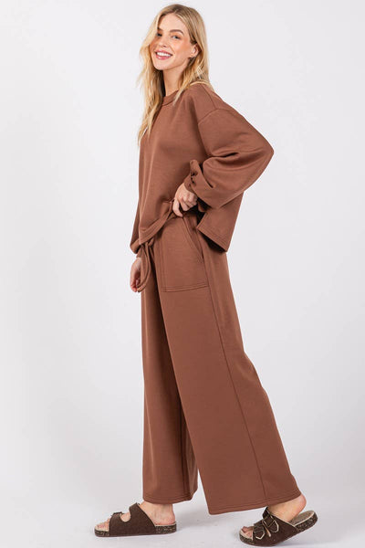 DEMI TOP AND PANT SET -  PINK