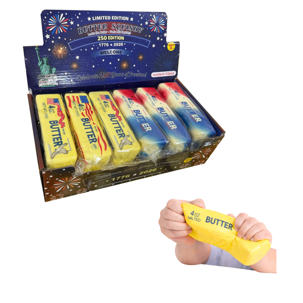 Ultra Squishy Butter – USA 250 Edition 🇺🇸 (Limited Edition) 12 PC PER DISPLAY MSUSBUSA - Salty Lime Boutique