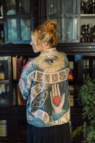 Friendship Love & Truth Fleece Cottage Cardigan Jacket - Salty Lime Boutique