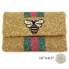BEE YOU- GOLD MINI CLUTCH
