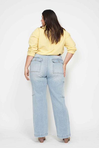 HW CARGO WIDE LEG BY JUDY BLUE - CURVY