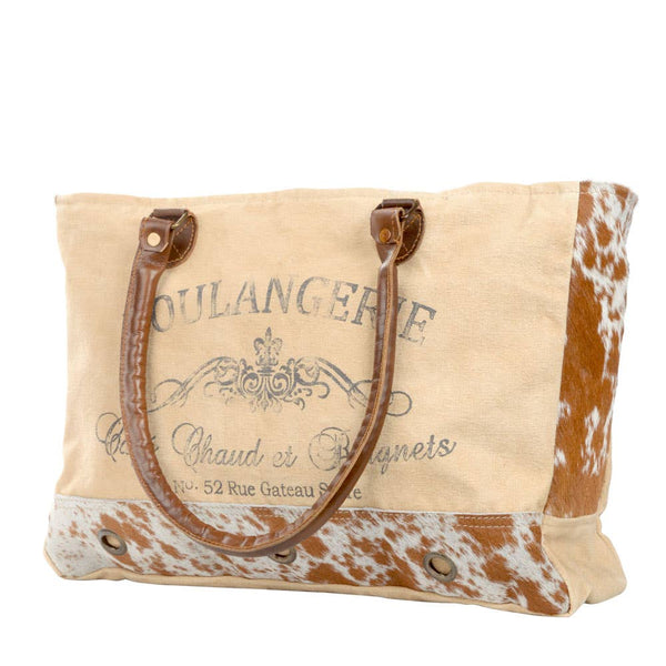 BOULANGERIE TOTE WITH COWHIDE TRIM