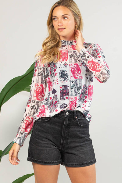 ELLEN PLAYING CARDS MESH TOP - REG/CURVY