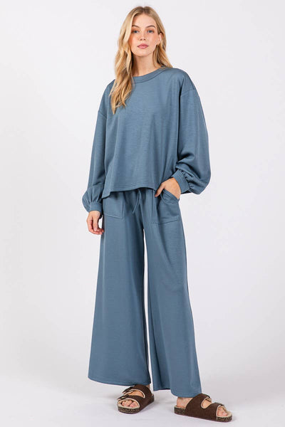 DEMI TOP AND PANT SET -  PINK