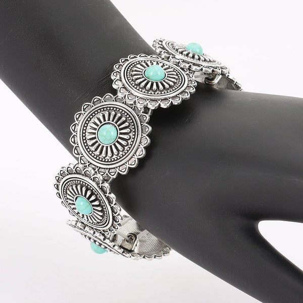 TURQUOISE CONCHO BRACELET