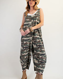 CAMO VINTAGE WASHED OVERALLS BY EASEL