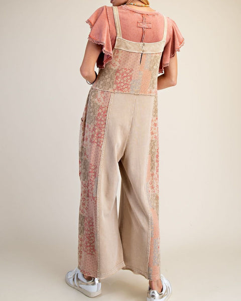 PATCHWORK PRINT MIX OVERALL - Salty Lime Boutique