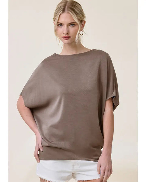 Claudia Short Sleeve Dolman Top - Sierra