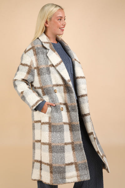 PIPA OVERSIZED COAT - GRAY MIX