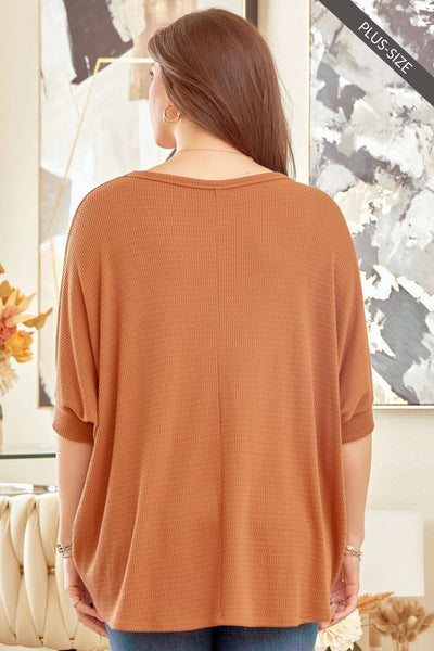 CURVY - ESSENTIAL TOP - RUST