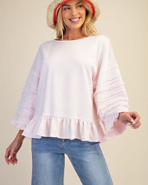 DARBY TOP BY EASEL - PINK - Salty Lime Boutique