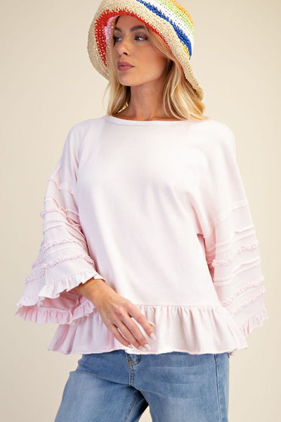 DARBY TOP BY EASEL - PINK - Salty Lime Boutique