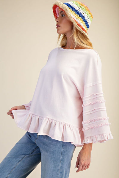 DARBY TOP BY EASEL - PINK - Salty Lime Boutique