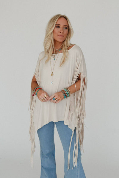 Western Showstopper Fringe Top - Salty Lime Boutique
