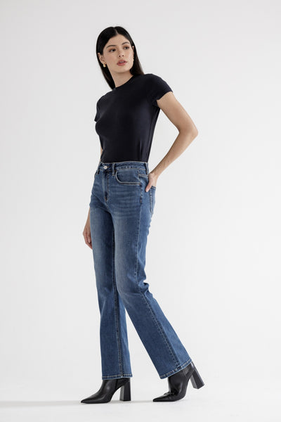 HR STRAIGHT LEG JEAN BY MICA DENIM - DARK WASH