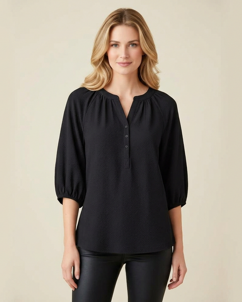 Katrina Blouse - Black - Reg/Curvy