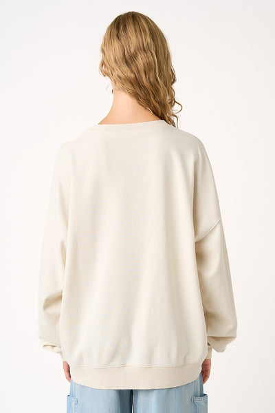 JESUS SAVES LONG SLEEVE SWEATSHIRT  - OATMEAL