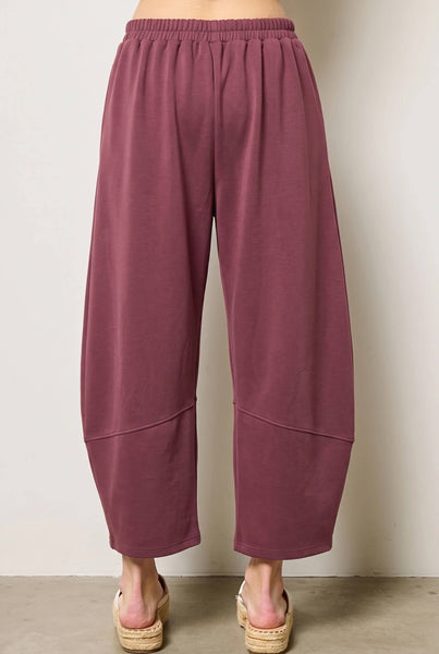 Scuba Barrel Pants - Dark Mauve