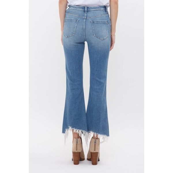 HR CROP FLARE WITH UNEVEN HEM- MOSCATO - Salty Lime Boutique