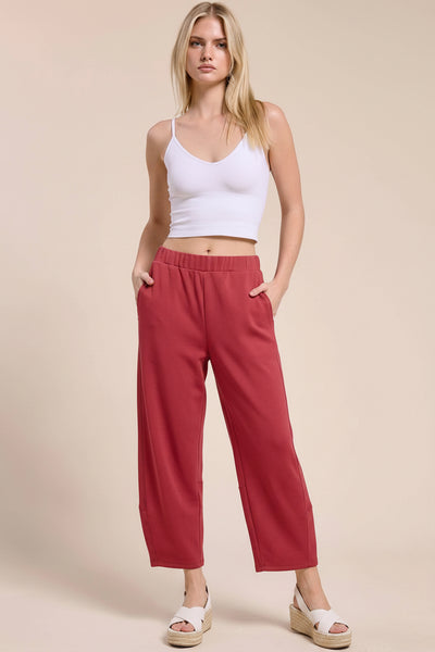Scuba Barrel Pants - Crimson