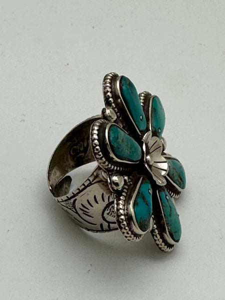 Authentic Tibetan Turquoise Adjustable Ring