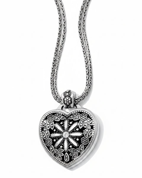 Brighton Floral Heart Locket Necklace