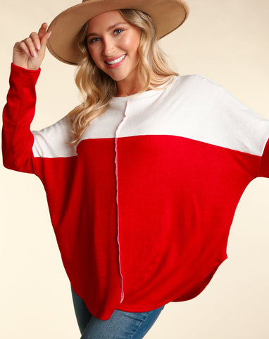 GIRLS LIKE YOU COLOR-BLOCK TOP