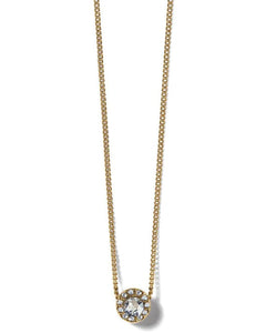 ILLUMINA GOLD SOLITAIRE NECKLACE- BRIGHTON