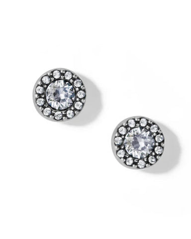 ILLUMINIA SOLITAIRE POST EARRINGS SILVER- BRIGHTON