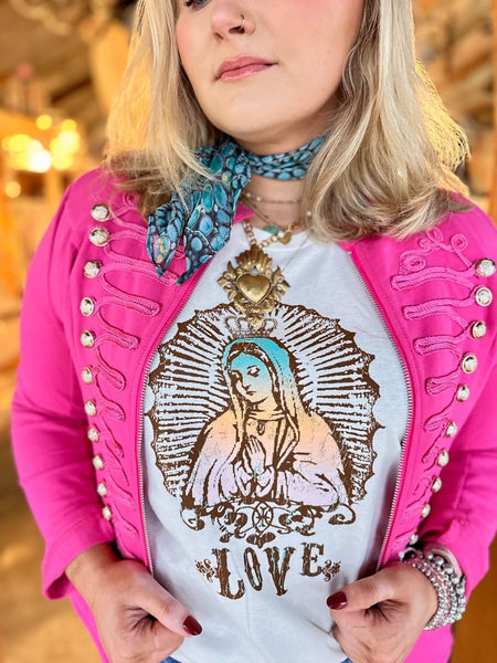 LOVE  GUADALUPE T-SHIRT BY JUNK GYPSY - REG/CURVY