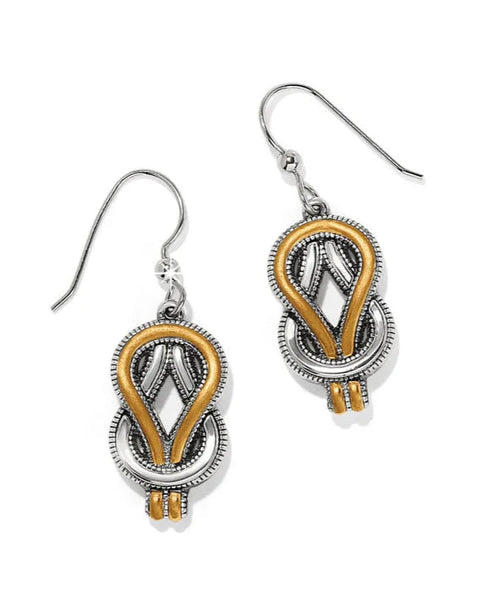 INTERLOK HARMONY TWO-TONE FRENCH WIRE EARRINGS- BRIGHTON