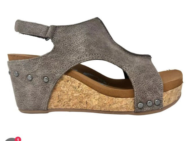LIBERTY WEDGE BY VERY G - TAUPE