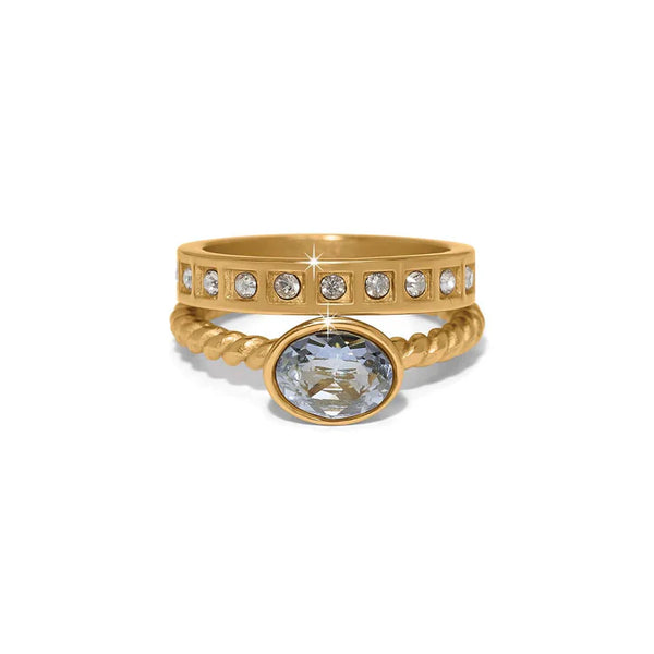 LOVE KNOWS DUO GOLD RINGS- BRIGHTON - Salty Lime Boutique