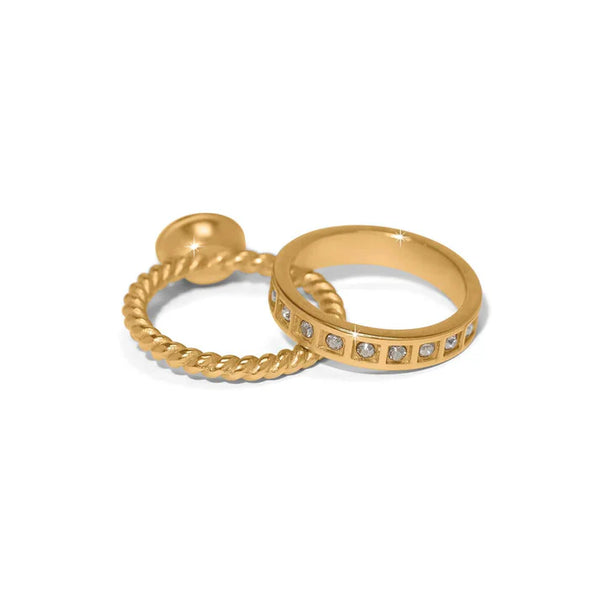 LOVE KNOWS DUO GOLD RINGS- BRIGHTON - Salty Lime Boutique