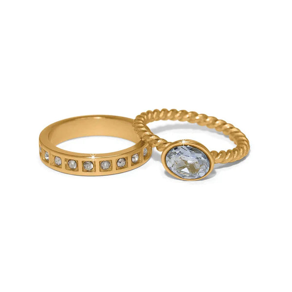 LOVE KNOWS DUO GOLD RINGS- BRIGHTON - Salty Lime Boutique