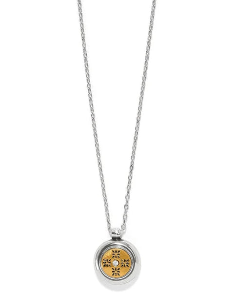 Brighton Mosaic Round Two Tone Mini Necklace
