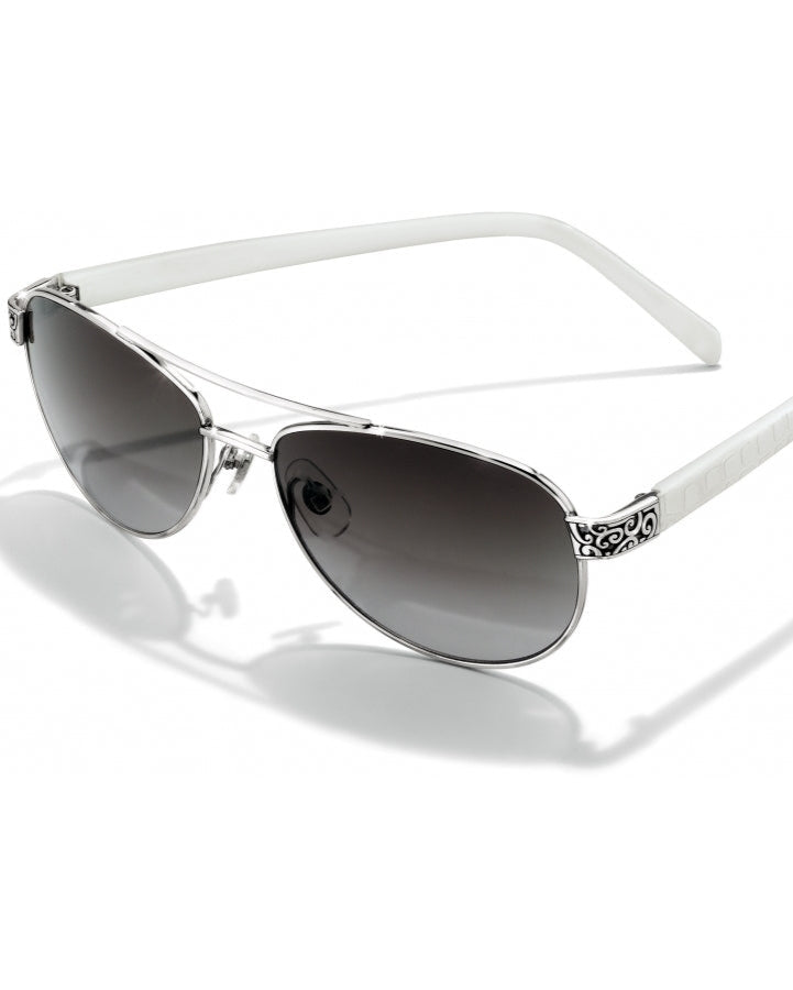 SUGAR SHACK WHITE/SILVER SUNGLASSES - BY BRIGHTON