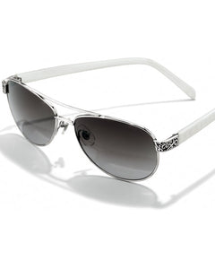 SUGAR SHACK WHITE/SILVER SUNGLASSES - BY BRIGHTON