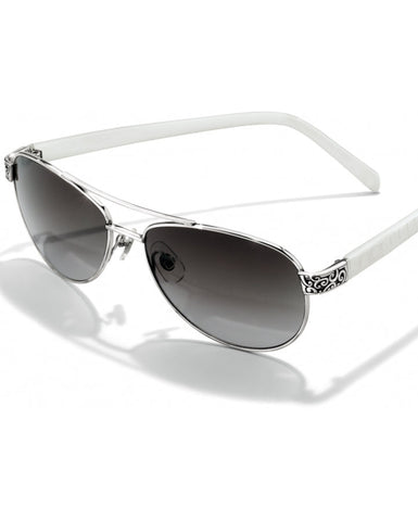 SUGAR SHACK WHITE/SILVER SUNGLASSES - BY BRIGHTON