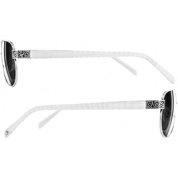 SUGAR SHACK WHITE/SILVER SUNGLASSES - BY BRIGHTON